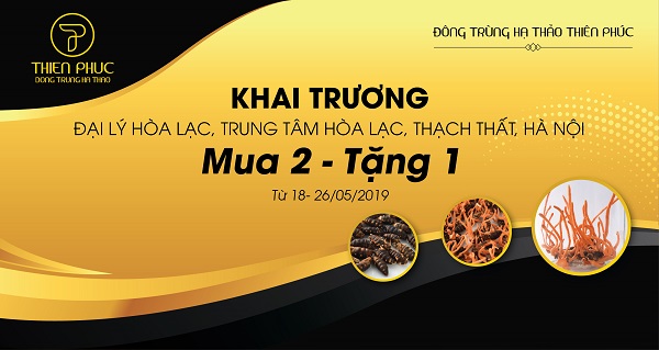 Tưng bừng khai trương Đại lý đông trùng hạ thảo Thiên Phúc tại Hòa Lạc