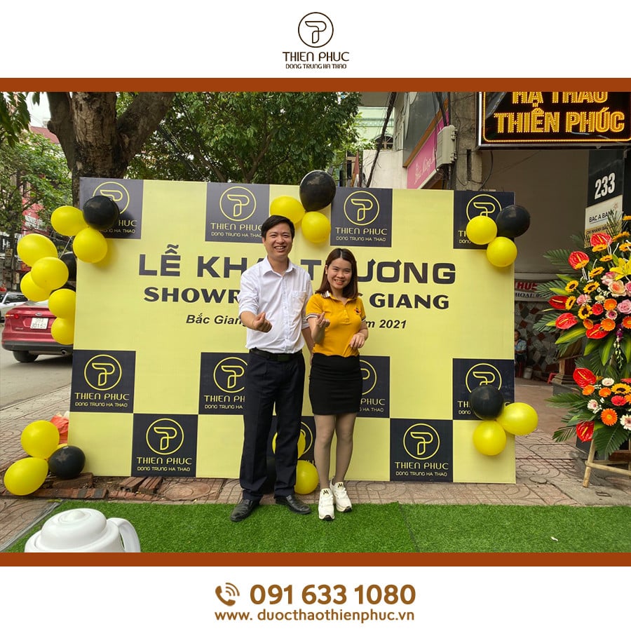 Lễ khai trương showroom đông trùng hạ thảo Thiên Phúc tại Bắc Giang thành công tốt đẹp