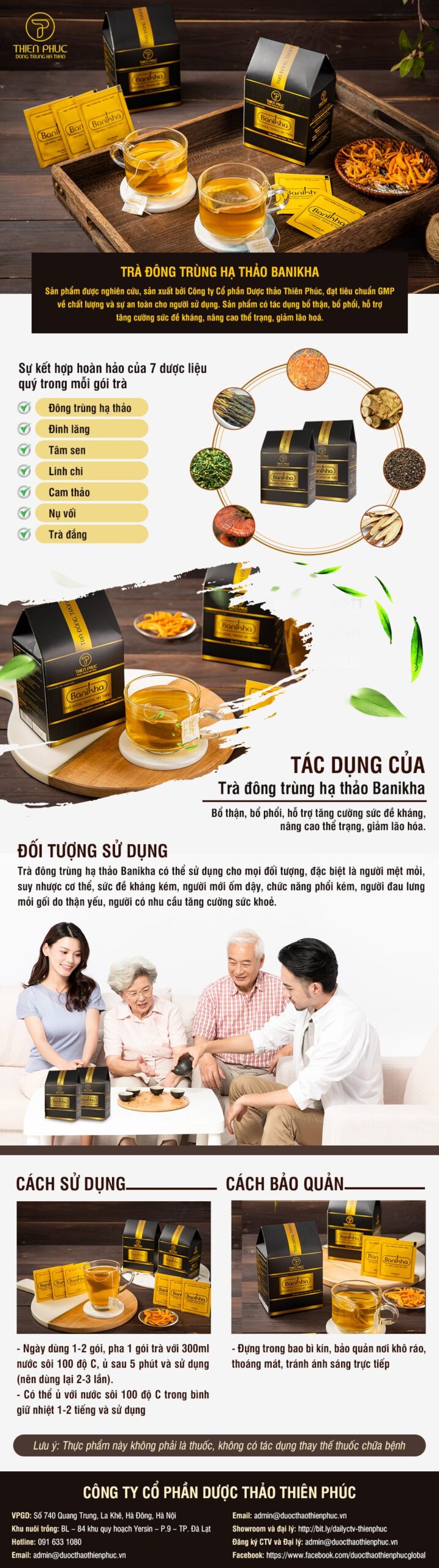 Tìm hiểu tác dụng của trà đông trùng hạ thảo Banikha với sức khỏe