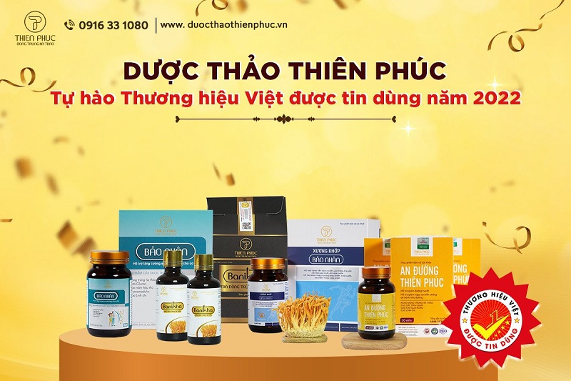 5 sản phẩm của Thiên Phúc được cấp chứng nhận “Thương hiệu Việt được tin dùng” năm 2022