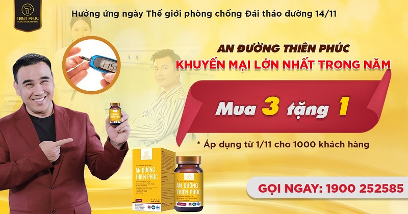 Khuyến mãi đặc biệt hưởng ứng ngày Đái tháo đường thế giới tại Thiên Phúc