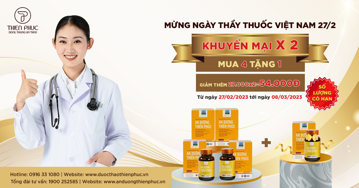 Khuyến mãi tưng bừng - Chào mừng ngày Thầy thuốc Việt Nam 27/2