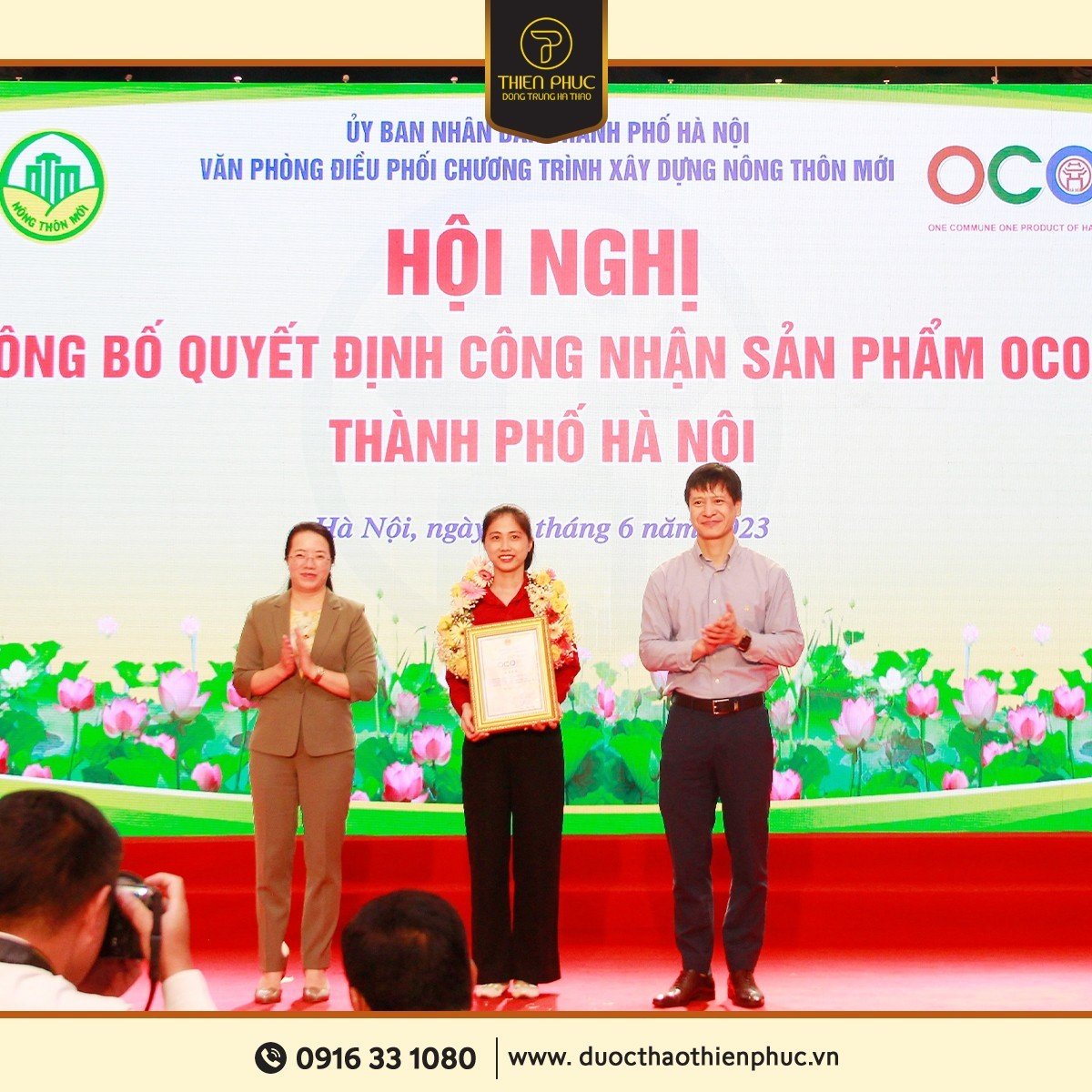 Đông trùng hạ thảo Thiên Phúc nhận chứng nhận OCOP 4 sao Tp Hà Nội