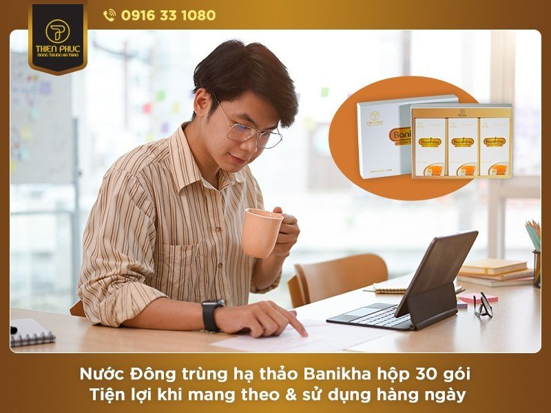 Nước Đông trùng hạ thảo Banikha mẫu mới 